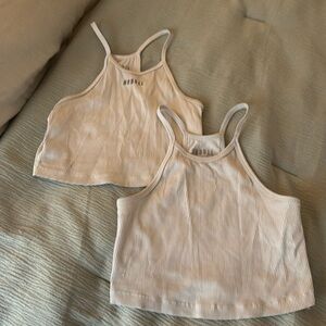 Nobull Tibbed Cropped Tanks